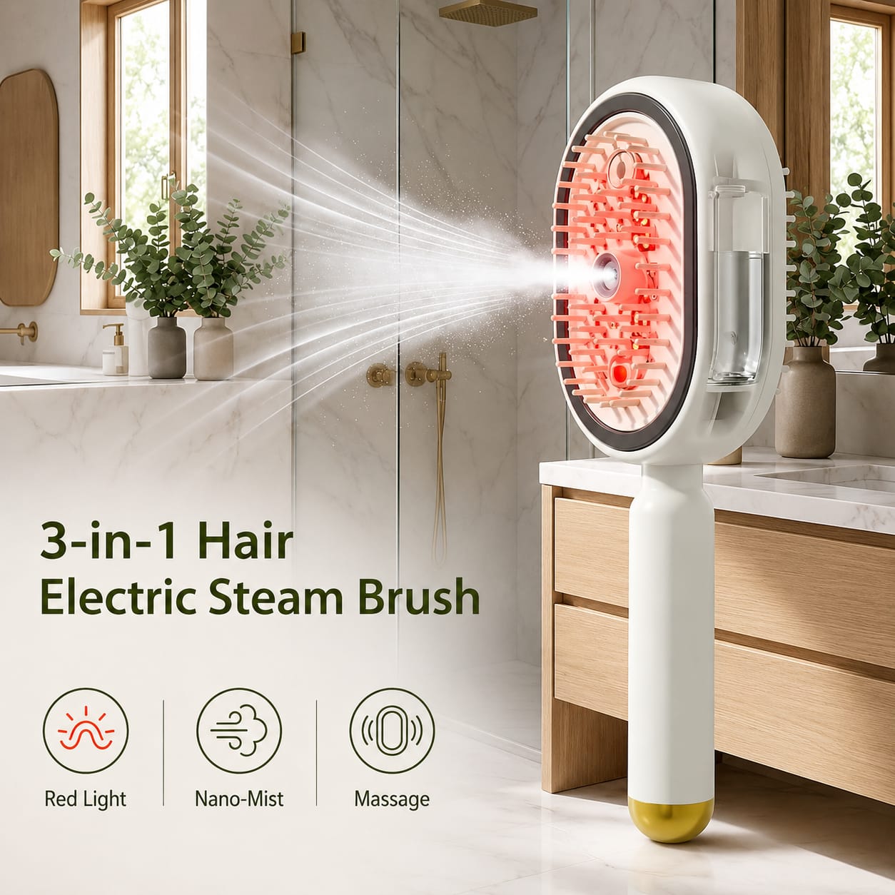 Hair straightening Brush