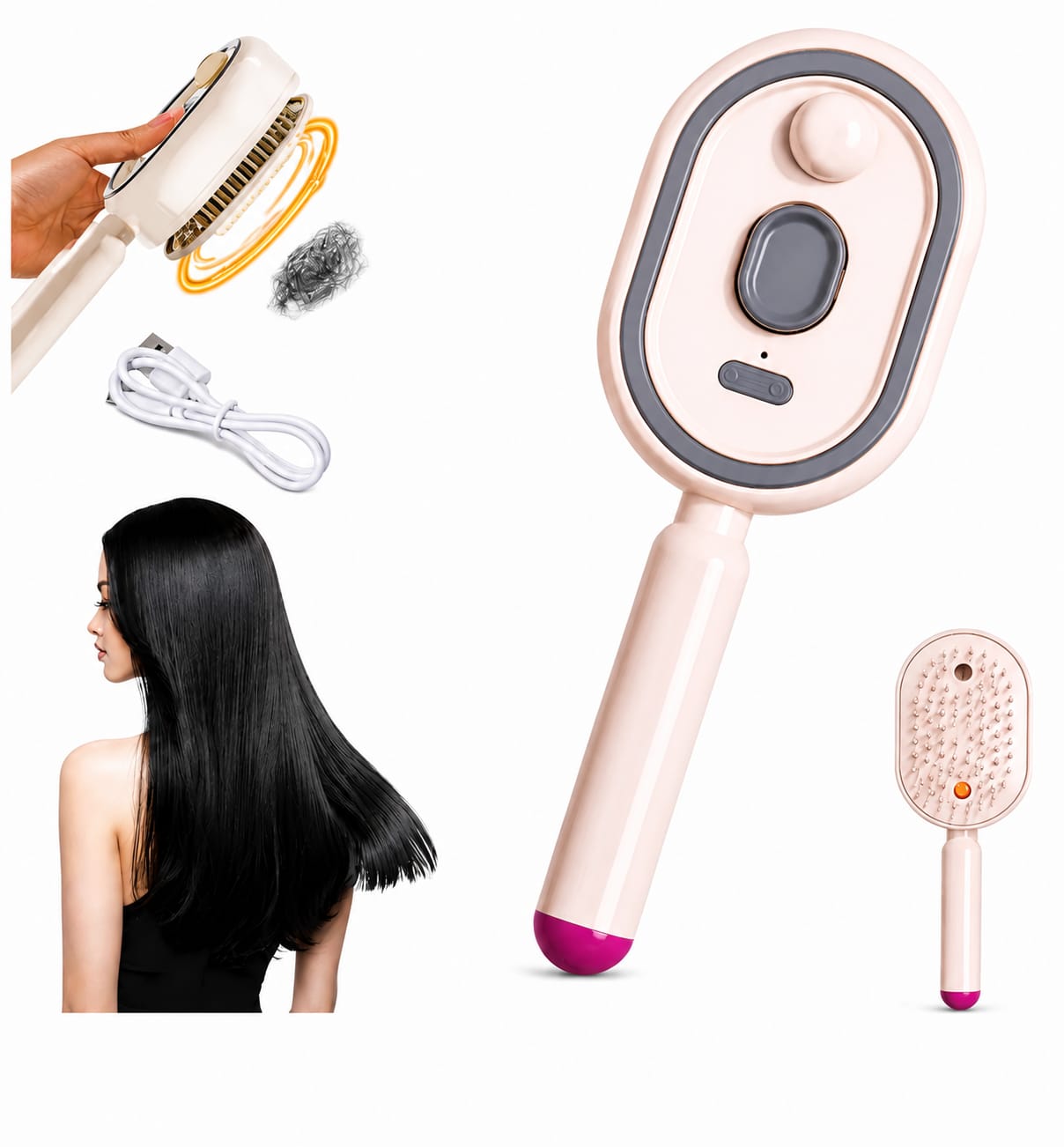 Hair straightening Brush